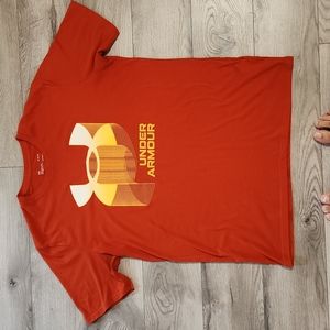 Under Armour large orange t-shirt